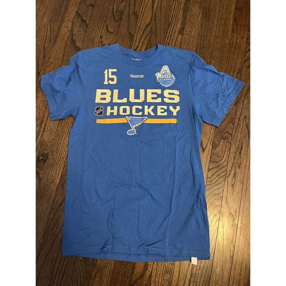 Robby Fabbri Reebok St. Louis Blues 2017 Winter Classic Jersey T-Shirt Men's S - Picture 1 of 4
